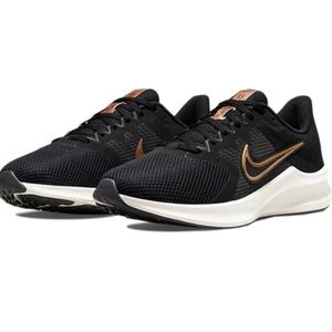 Nike Black and Gold Performance Sneakers